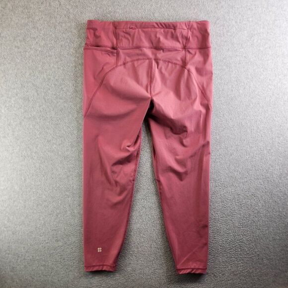 Sweaty Betty Leggings Womens 14 Pink Power 7/8 Length Pockets Drawstring Hi Rise - Picture 13 of 14